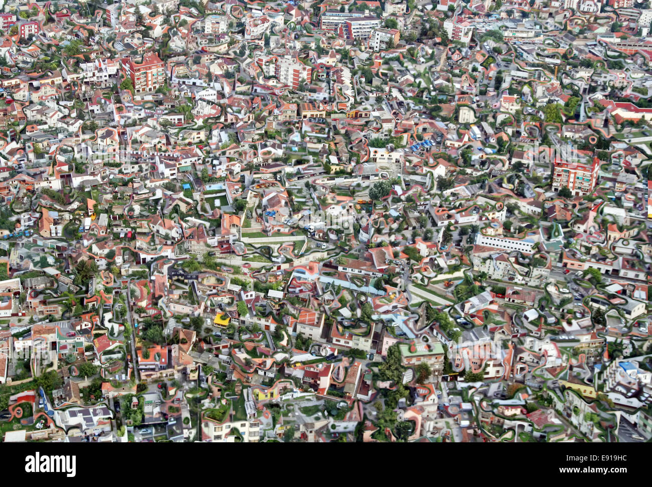 Übervölkerten Stadt Stockfoto