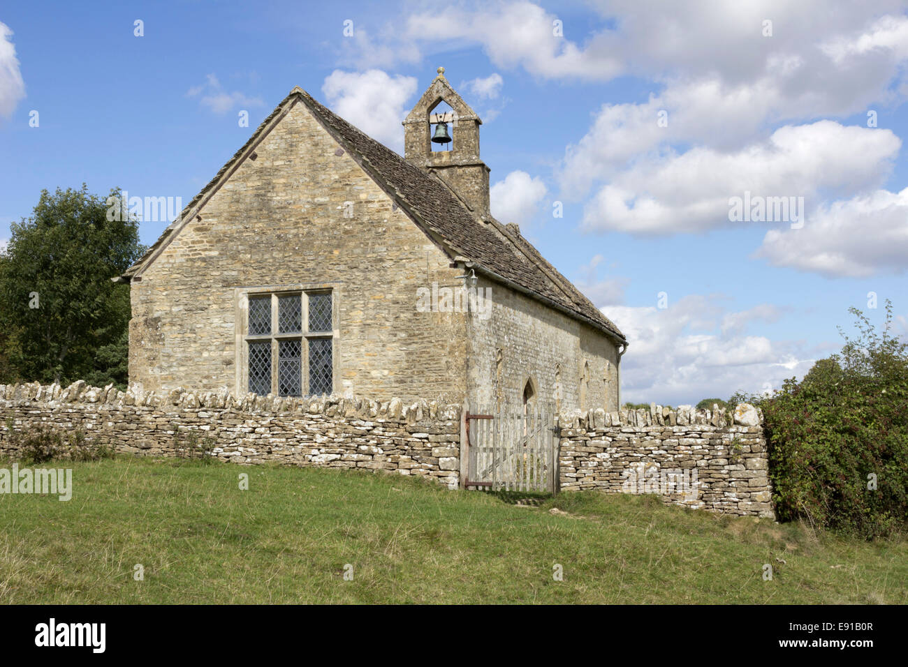 St. Oswald Kirche, Widford, in der Nähe von Burford, Cotswolds, Oxfordshire, England, Vereinigtes Königreich, Europa Stockfoto