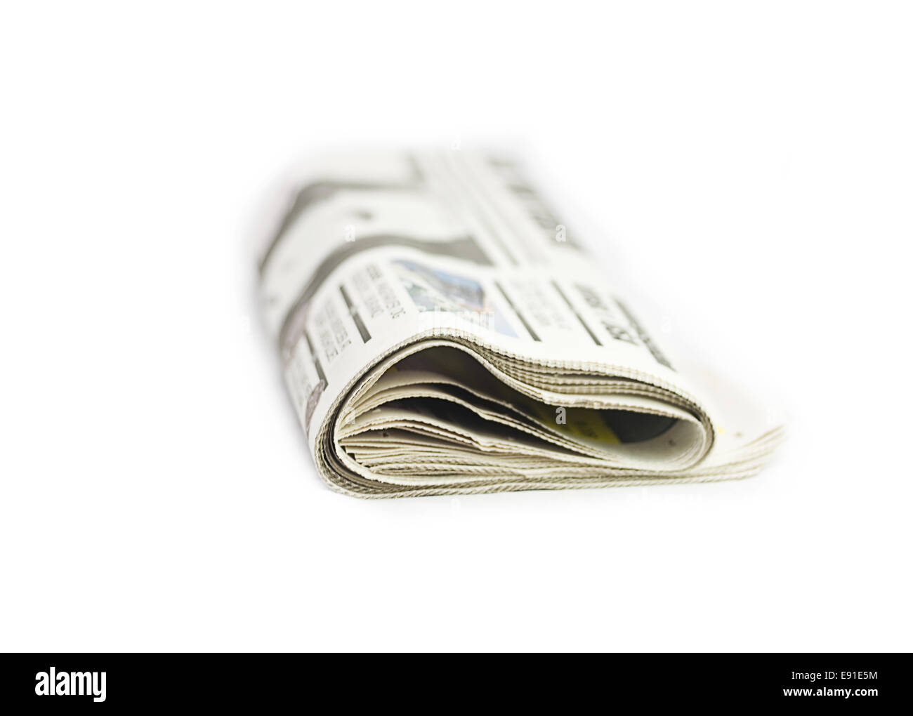 Gefaltete Zeitung Stockfoto