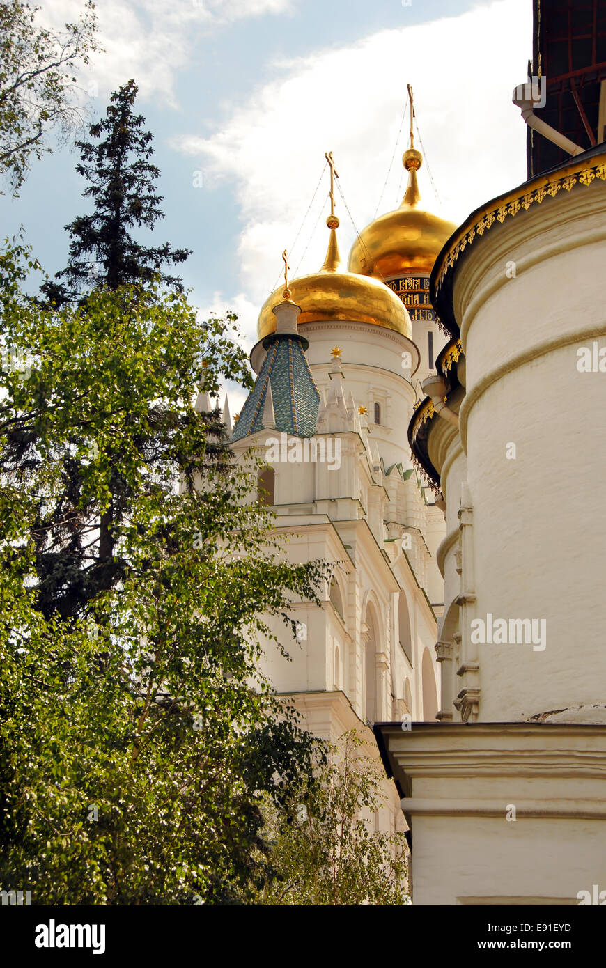 Kathedralen im Moskauer Kreml Stockfoto