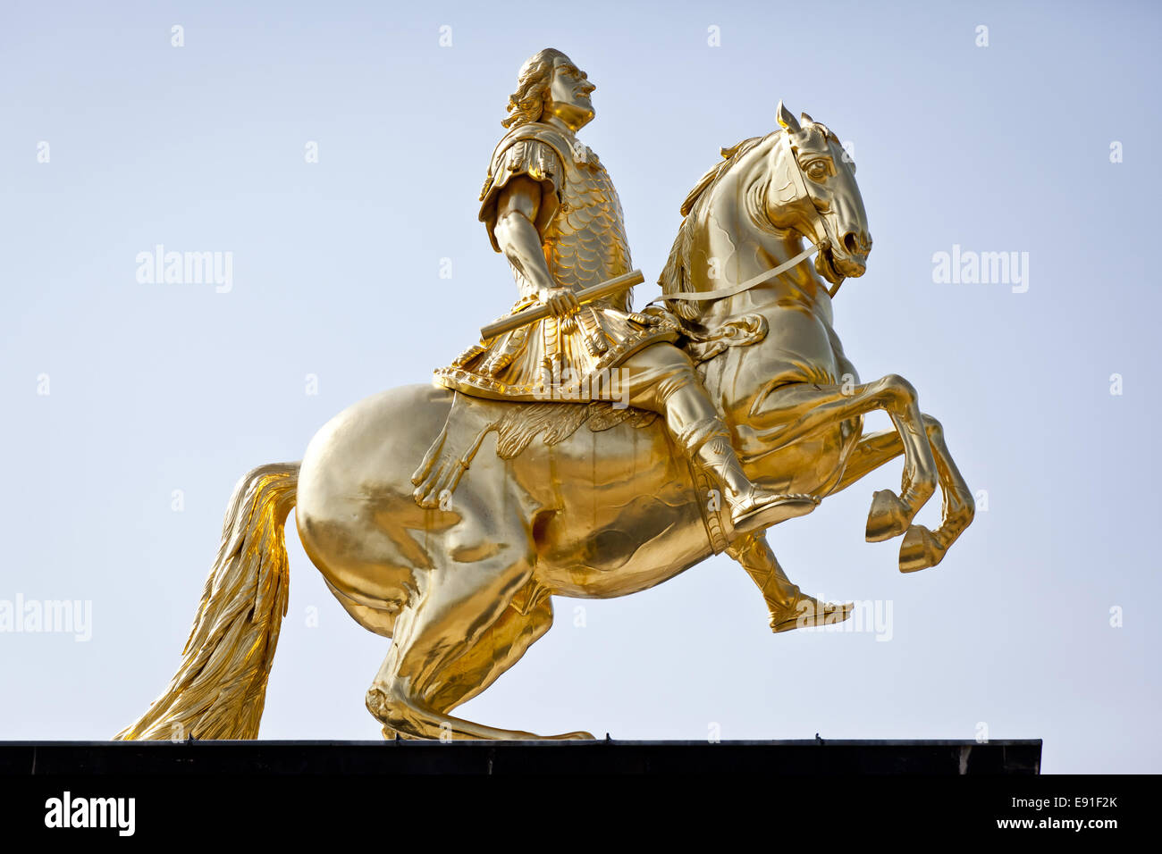 Goldener Reiter Stockfoto