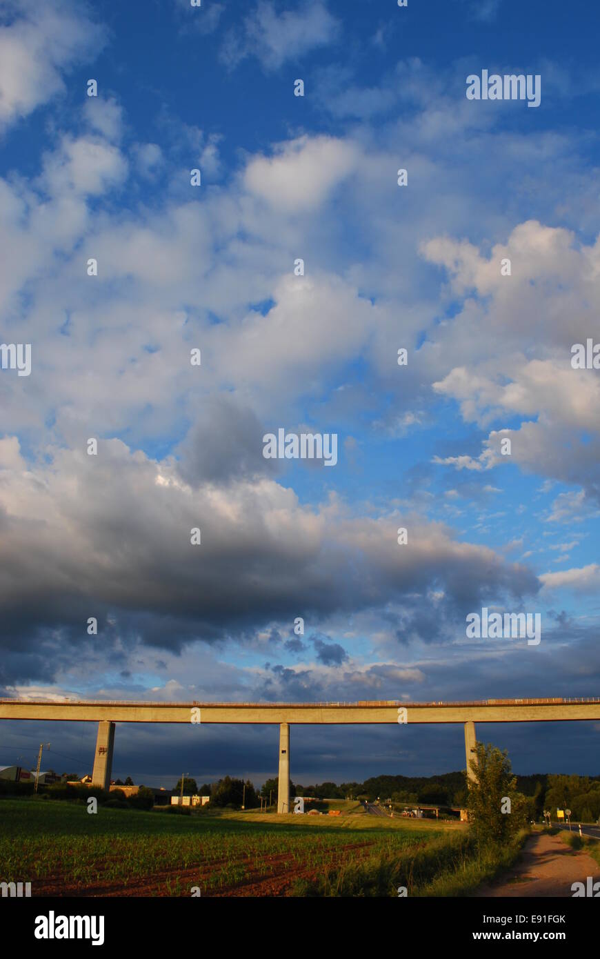 Brückenbau Stockfoto