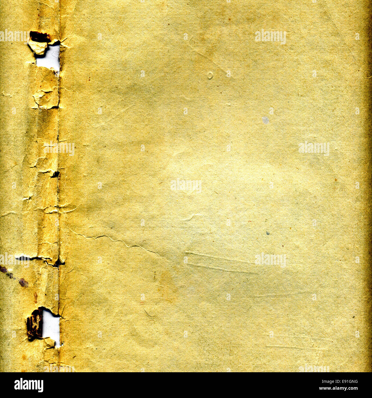 zerrissenes Papier Altern Stockfoto