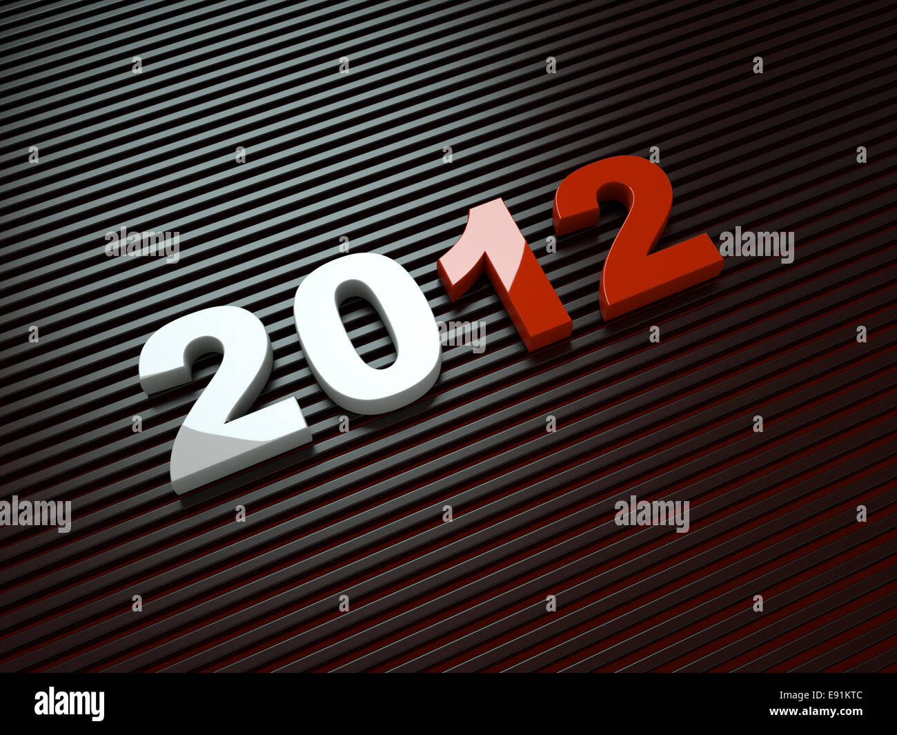 3D Neujahr 2012 Stockfoto