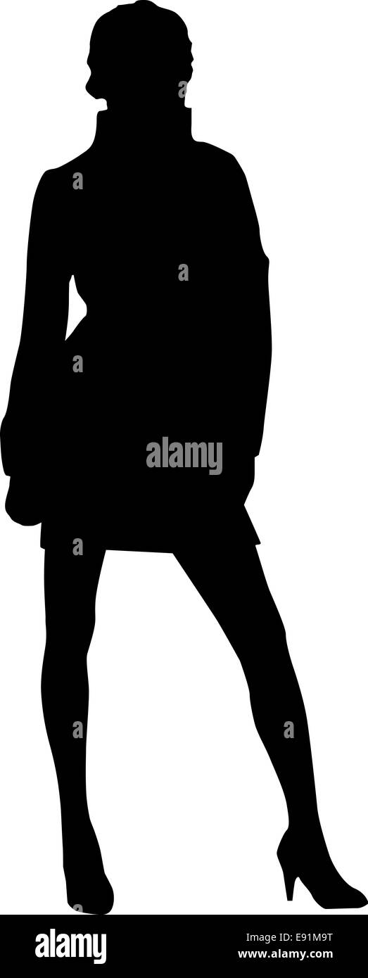 Silhouette Mode Mädchen Stockfoto