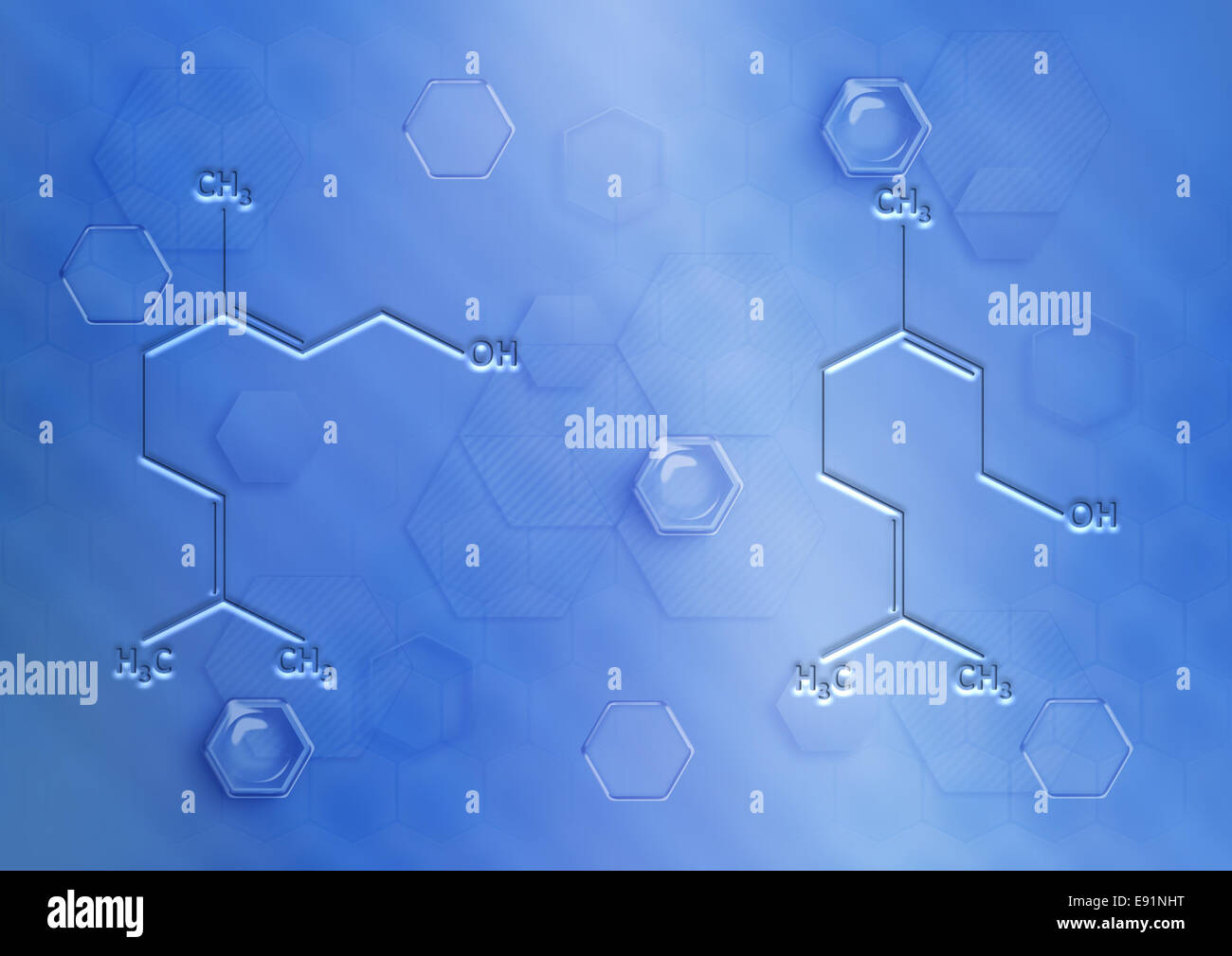 Abstrakte Chemie-Hintergrund Stockfoto