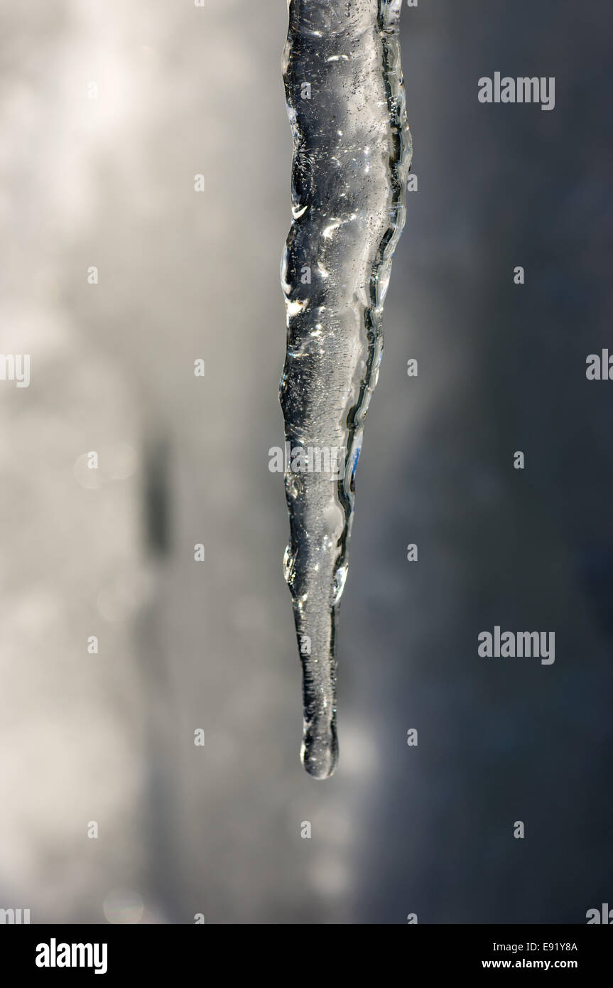 fallen Eiszapfen Stockfoto