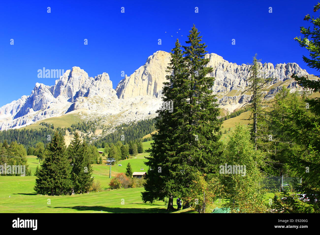 Landschaft in den Dolomiten Stockfoto