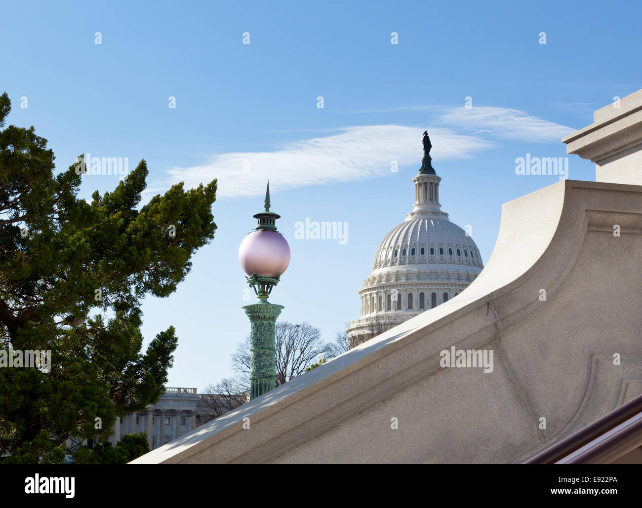 Kuppel des Kapitols Washington DC mit sky Stockfoto