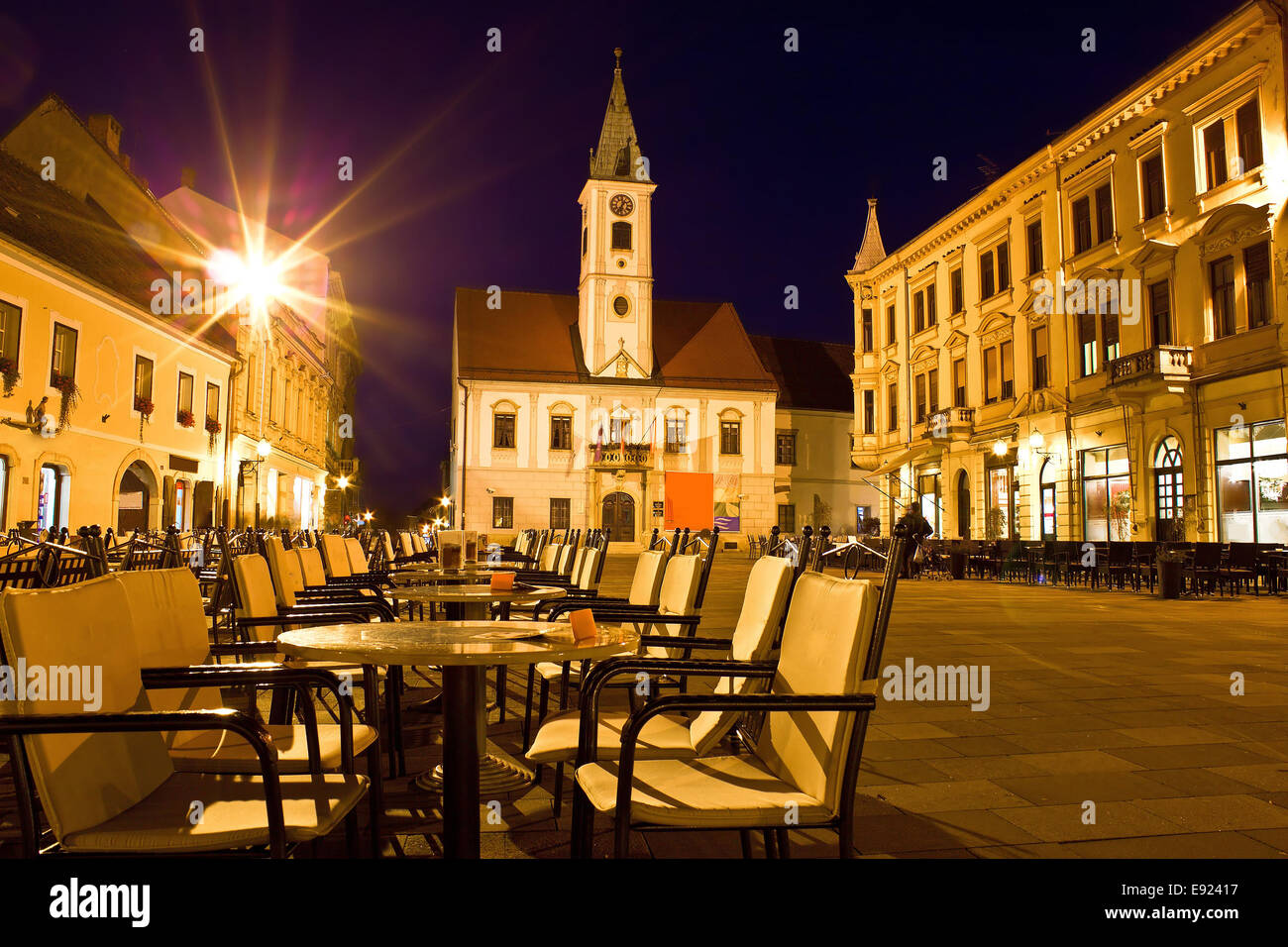 Barocke Stadt Varazdin Stadtzentrum Stockfoto