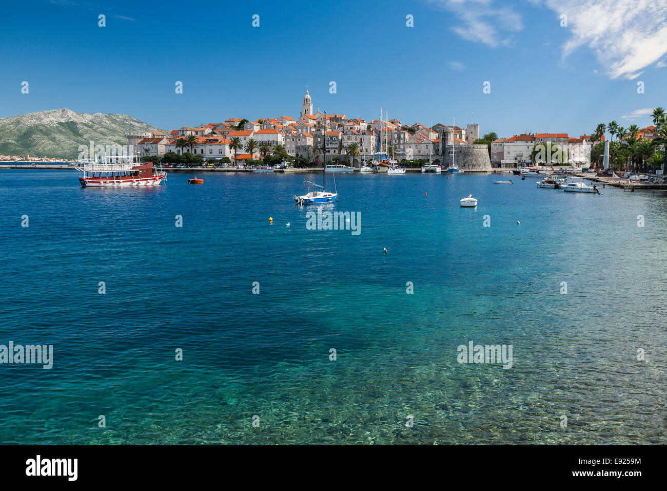 Stadt Korcula, Kroatien 2014 Stockfoto