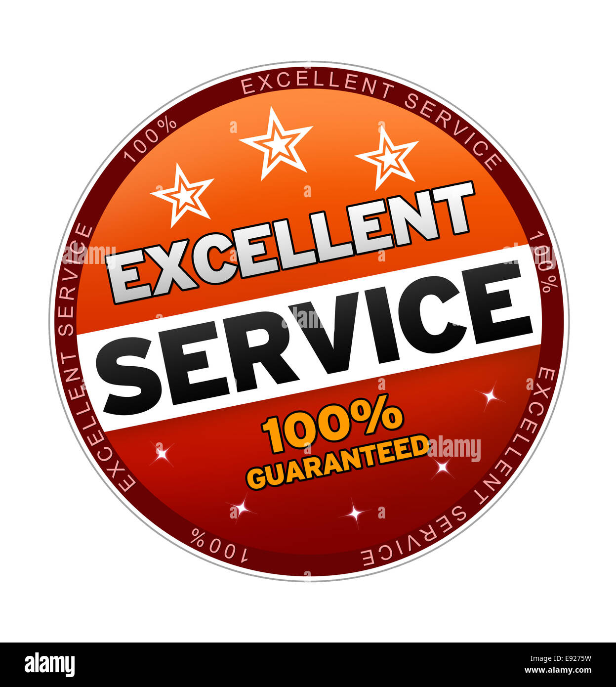 Exzellenter Service 100 % Stockfoto