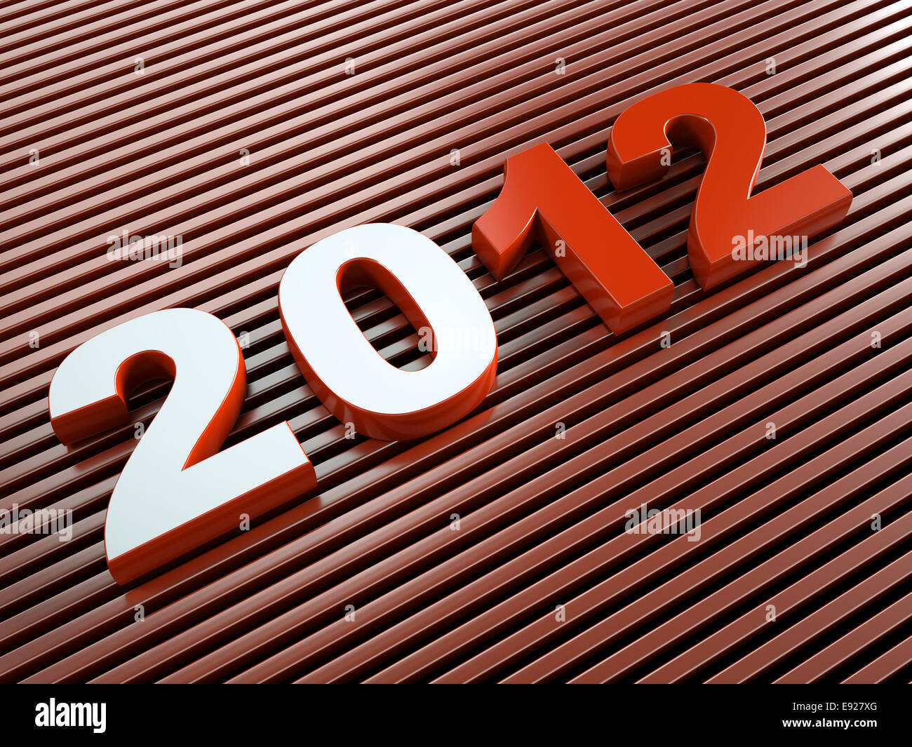 3D Neujahr 2012 Stockfoto