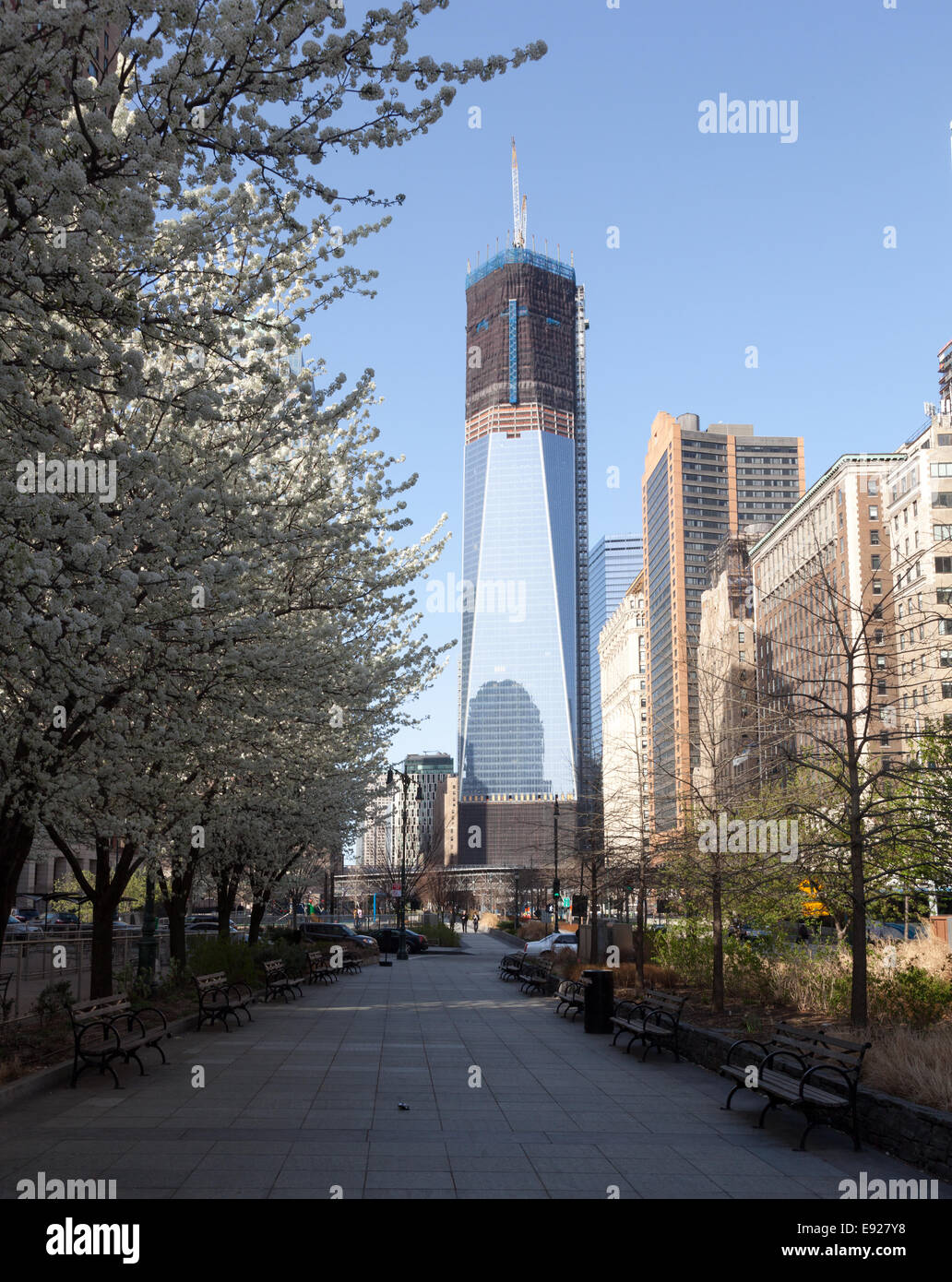 Freedom Tower im Bau New York Stockfoto
