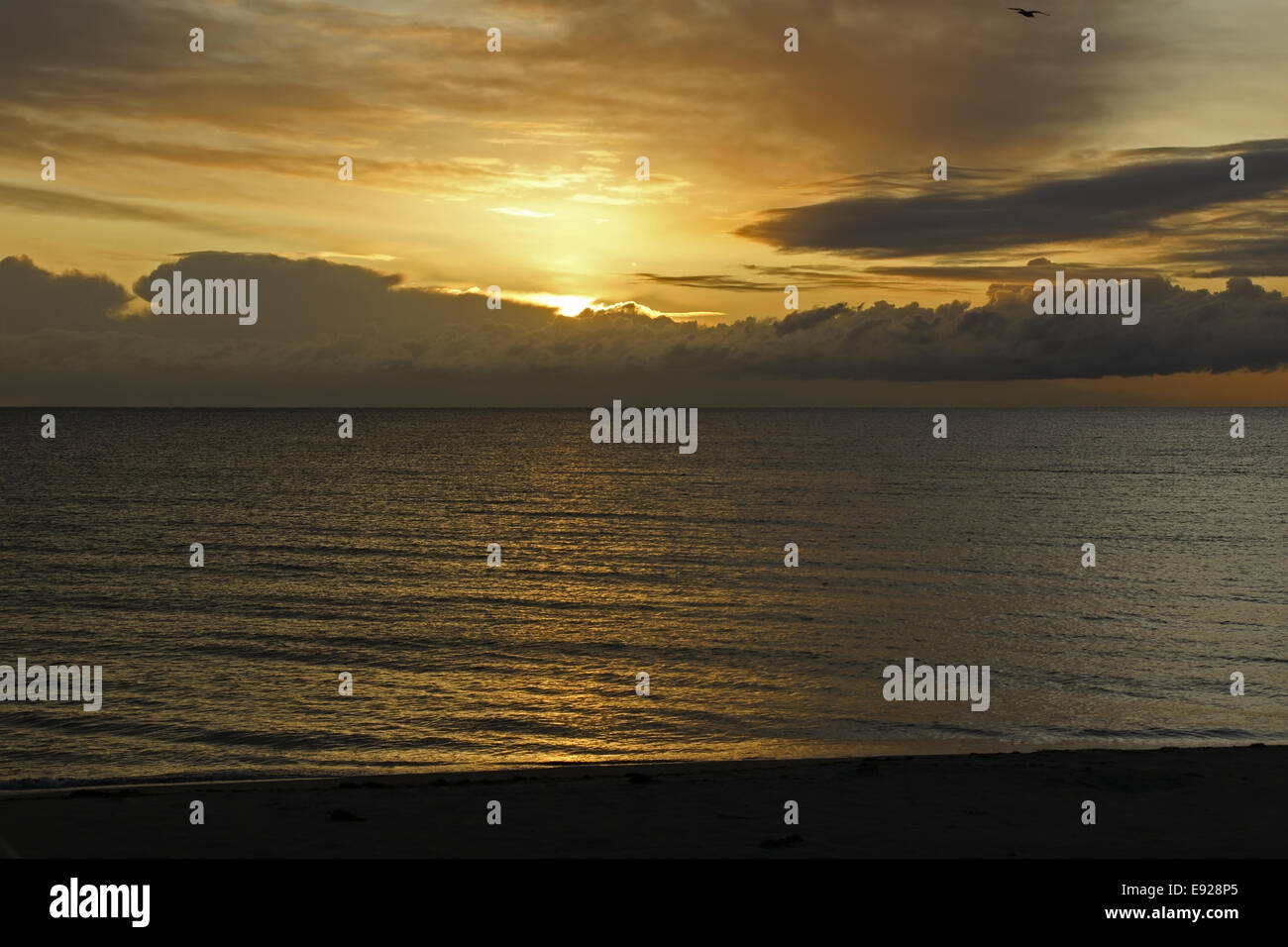 Sonnenuntergang über der deutschen Ostsee Stockfoto