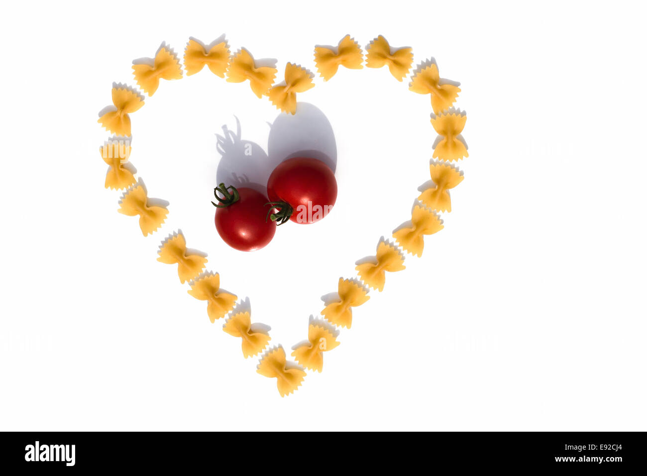 Herz für italienische Küche Stockfoto