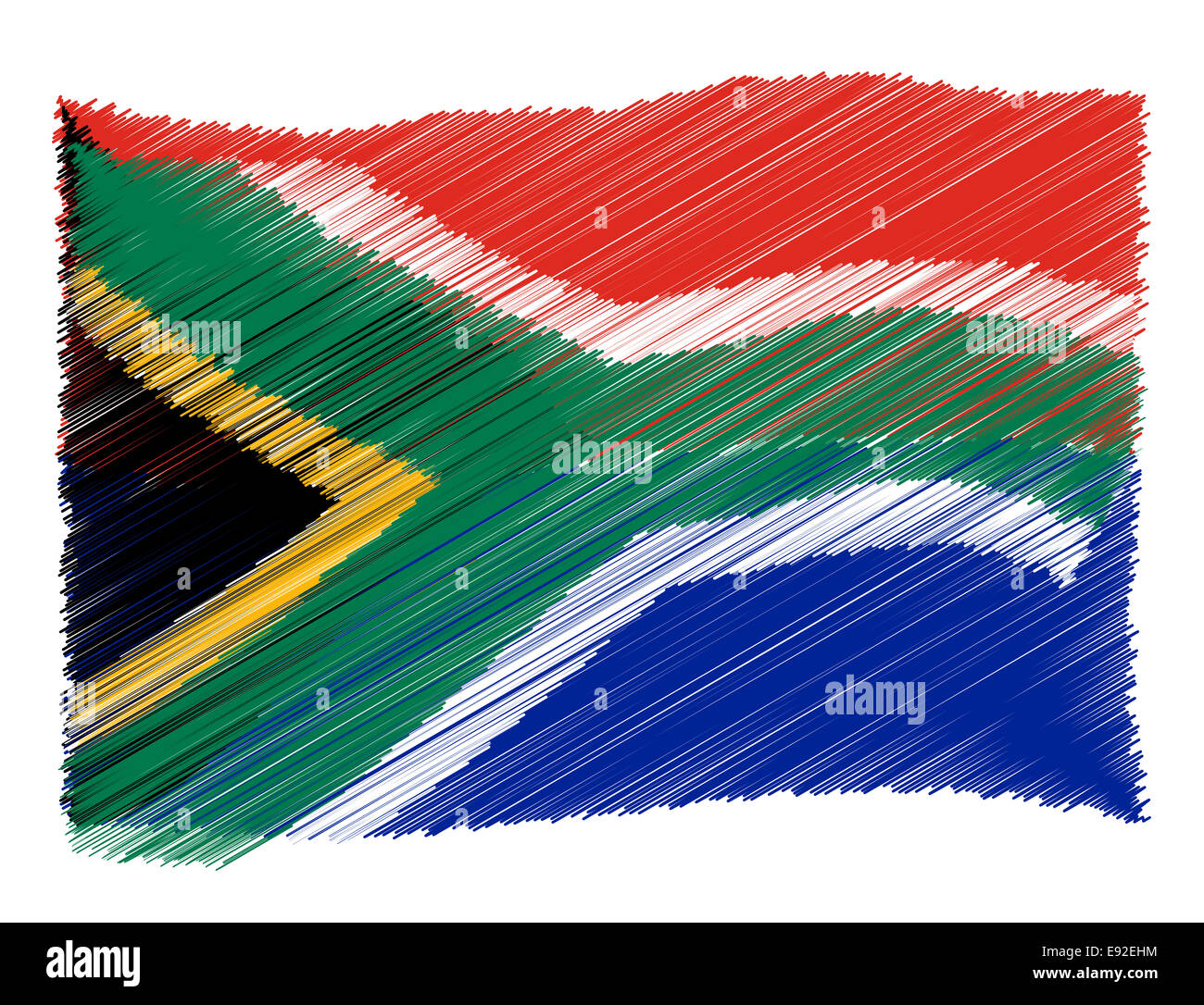 Skizze - Südafrika Stockfoto