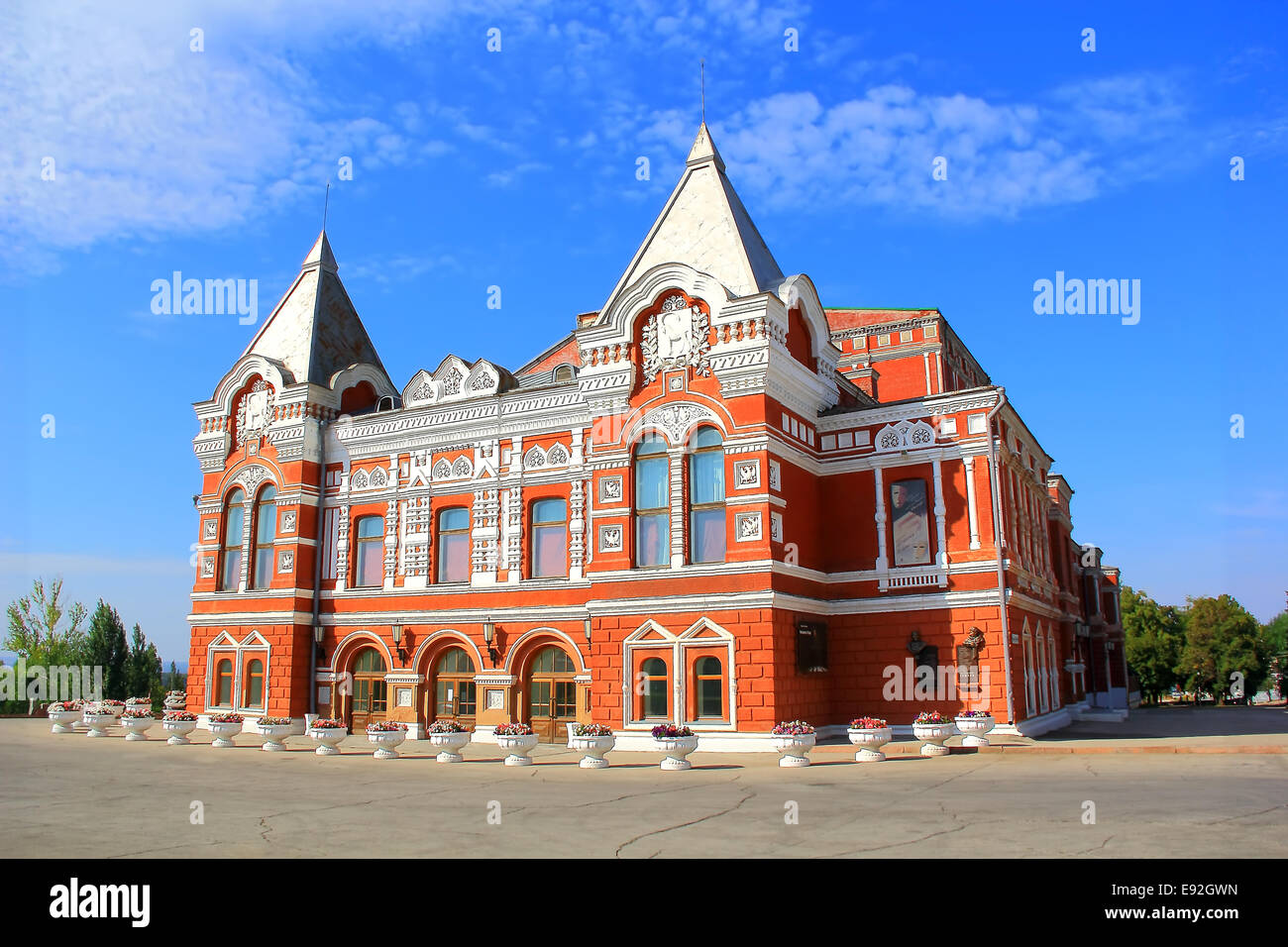 Landschaft mit historischen Theater und blauer Himmel Stockfoto