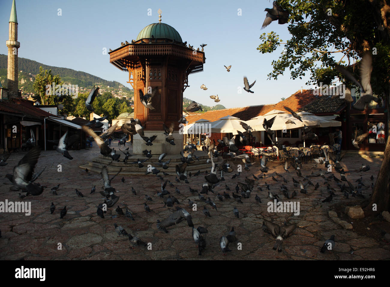 Stadt Sarajevo in Bosnien Stockfoto