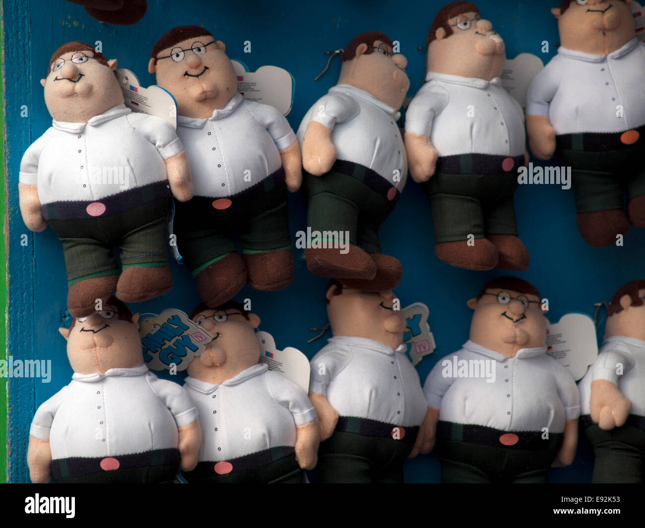 Familie Kerl Ware, als Preise auf Brighton Pier zur Verfügung Stockfoto