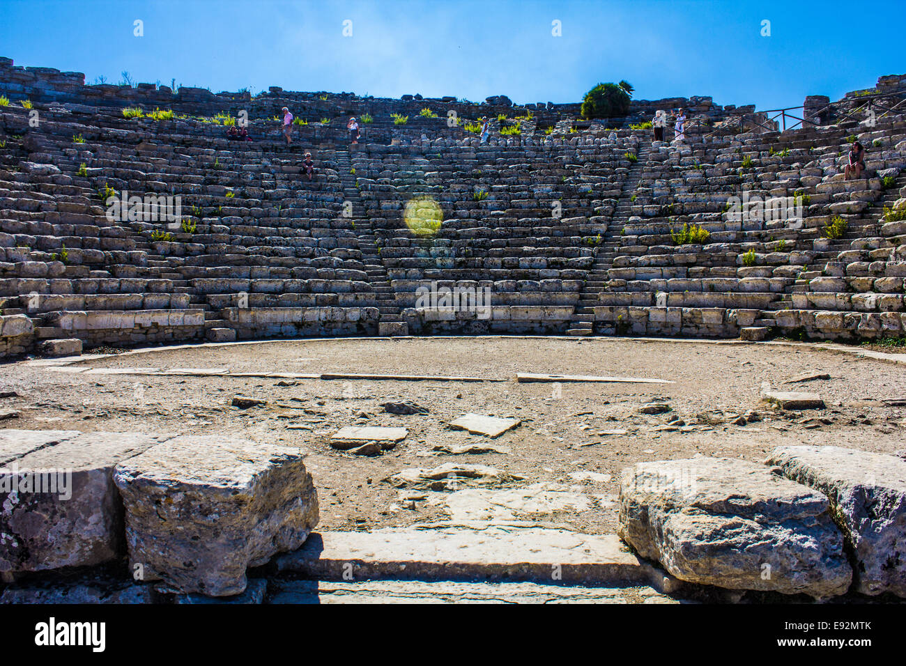 Das Griechische Theater in Segesta Stockfoto
