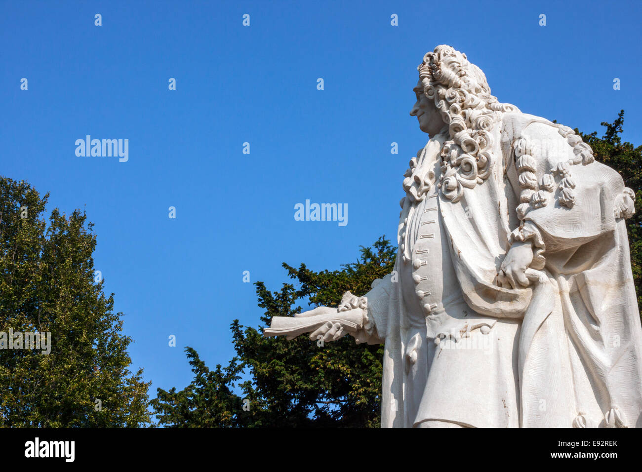 Statue von Sir Hans Sloane, Chelsea Physic Garden, London Stockfoto