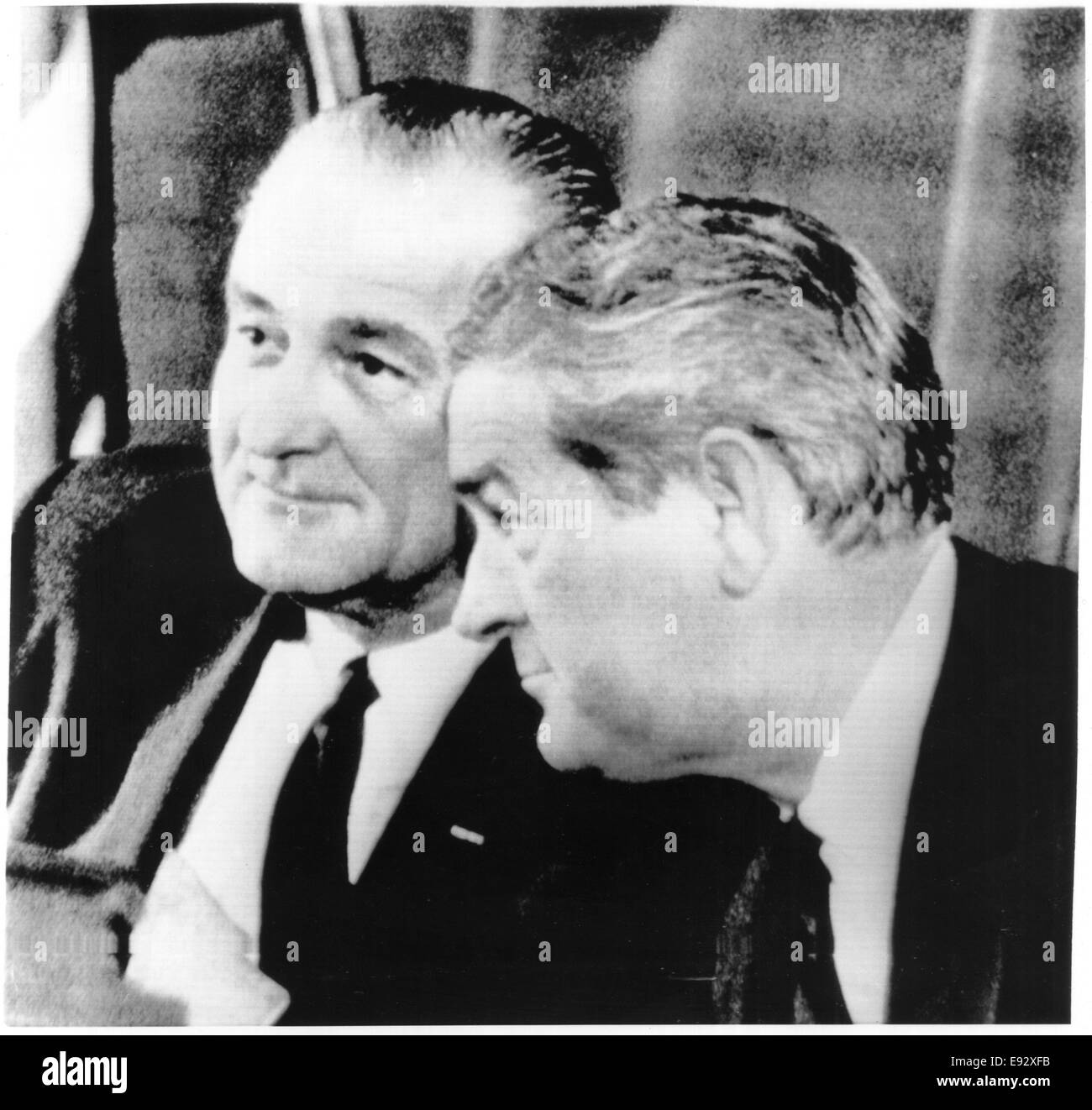 US-Präsident Lyndon b. Johnson und Texas Gouverneur John Connally, Portrait, 1965 Stockfoto