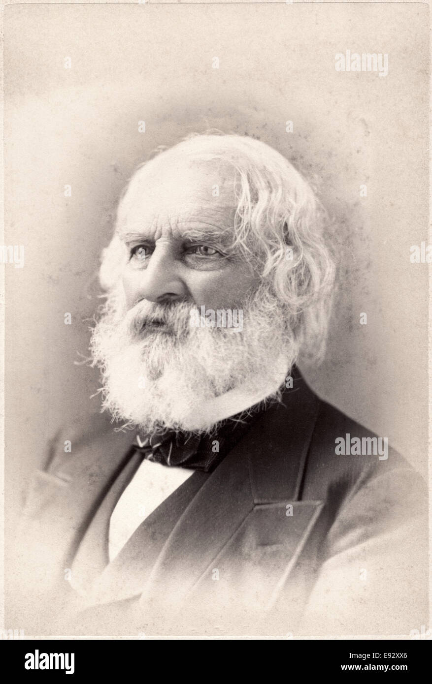 Henry Wadsworth Longfellow (1807-82), amerikanischer Dichter und Pädagoge, Portrait, ca. 1860 Stockfoto