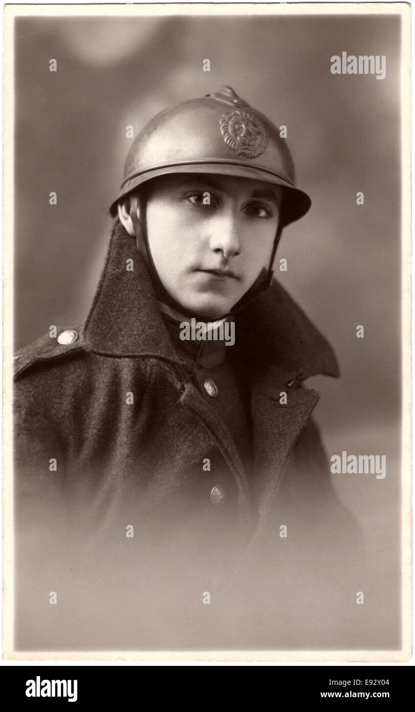 Französischer Soldat, Weltkrieg, Portrait, ca. 1914 Stockfoto