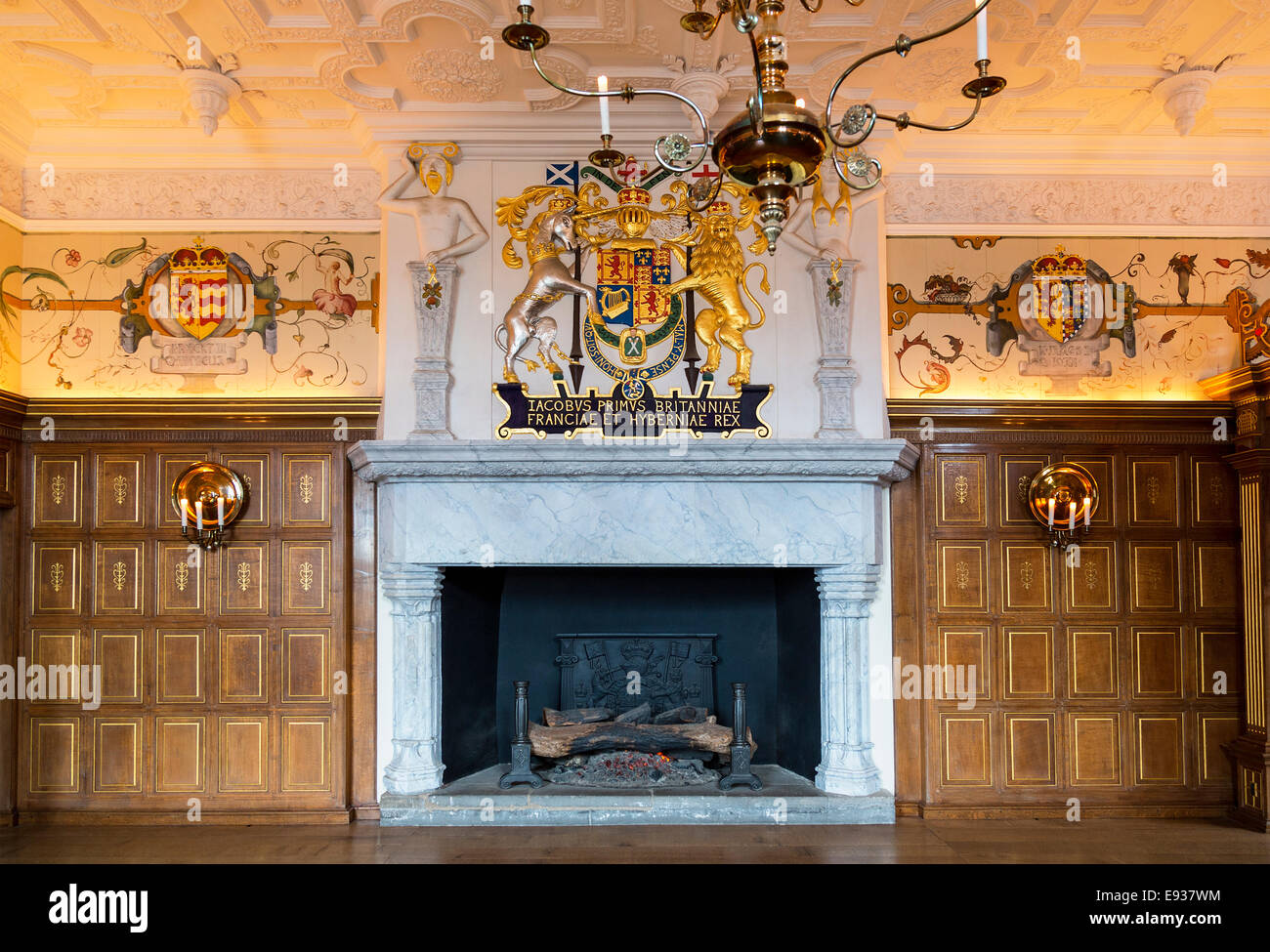 Zimmer im Royal Palace, Edinburgh Castle, Schottland. Stockfoto