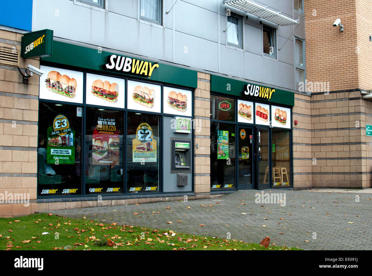 U-Bahn-Lebensmittelgeschäft, Lancaster Road, Leicester, UK Stockfoto
