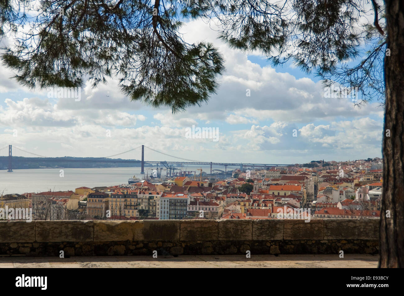 Horizontalen Blick über Lissabon. Stockfoto