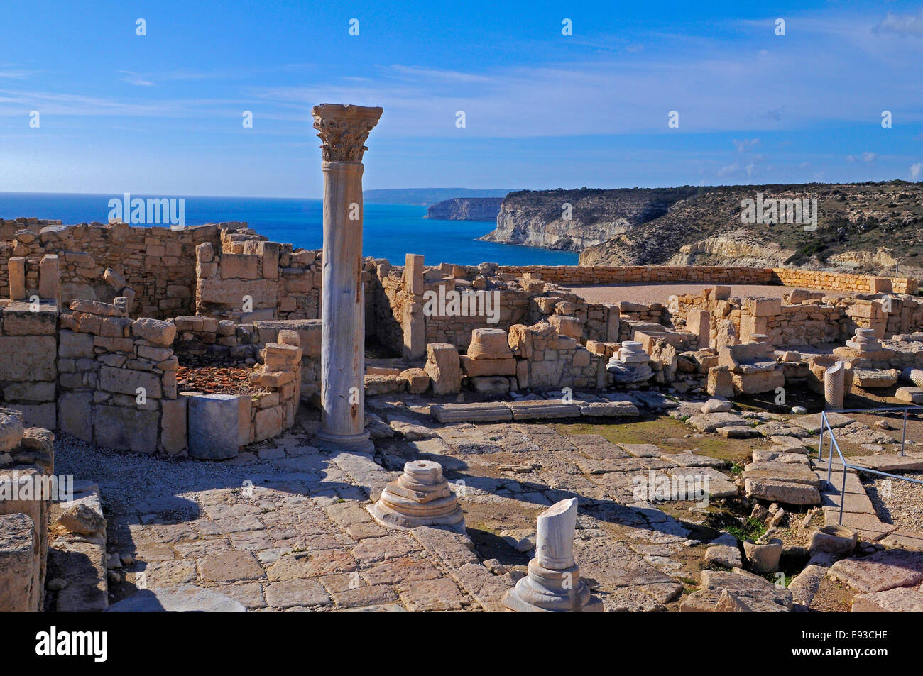 Haus des Achilles Kourio Basiiica Kourion Stockfoto