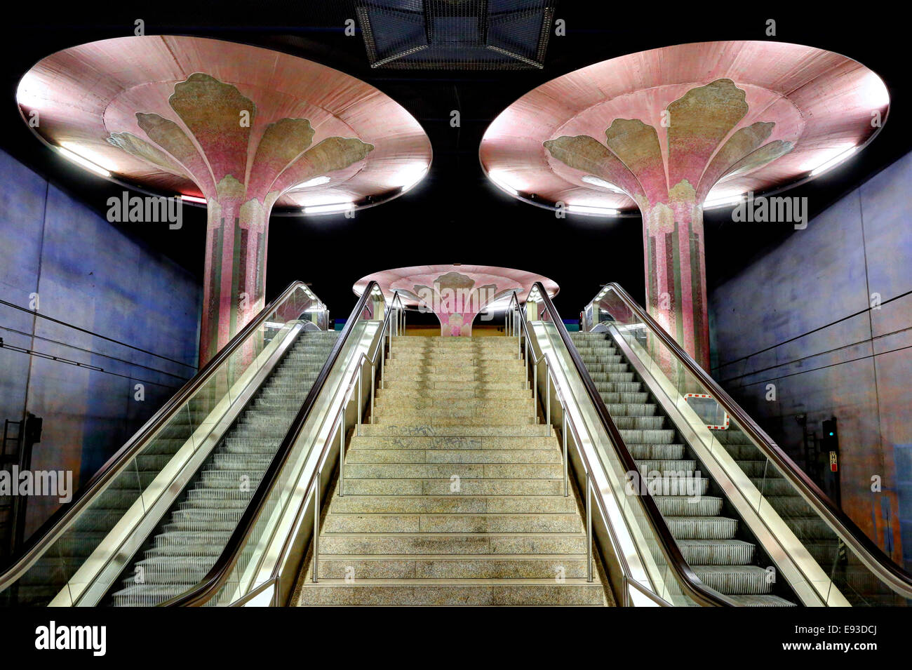U-Bahn-Station, Frankfurt am Main, Deutschland Stockfoto