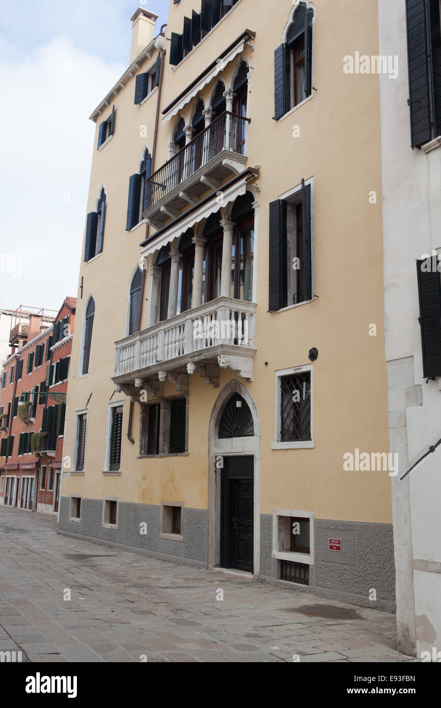 Venedig, die gelbe Gebäude Stockfoto