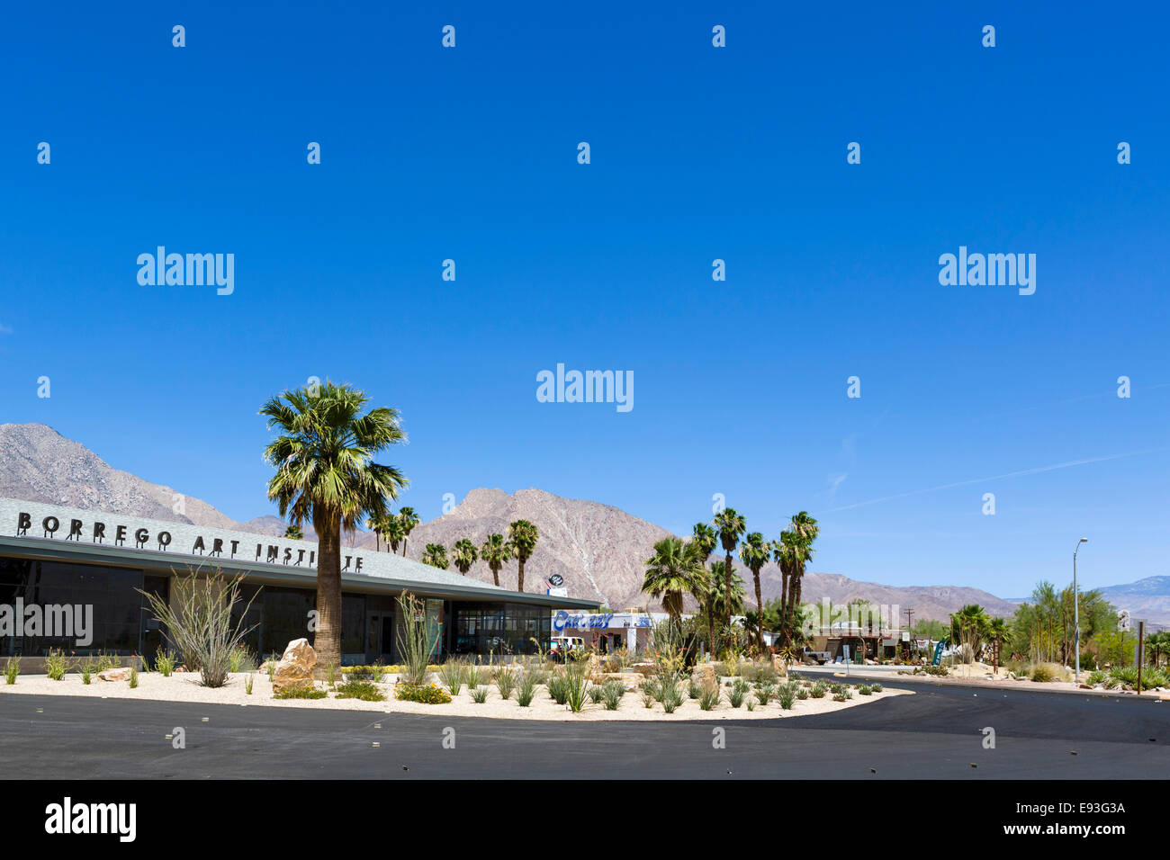 Borrego Kunstinstitut in Innenstadt von Borrego Springs, Anza-Borrego Desert State Park, Kalifornien, USA Stockfoto