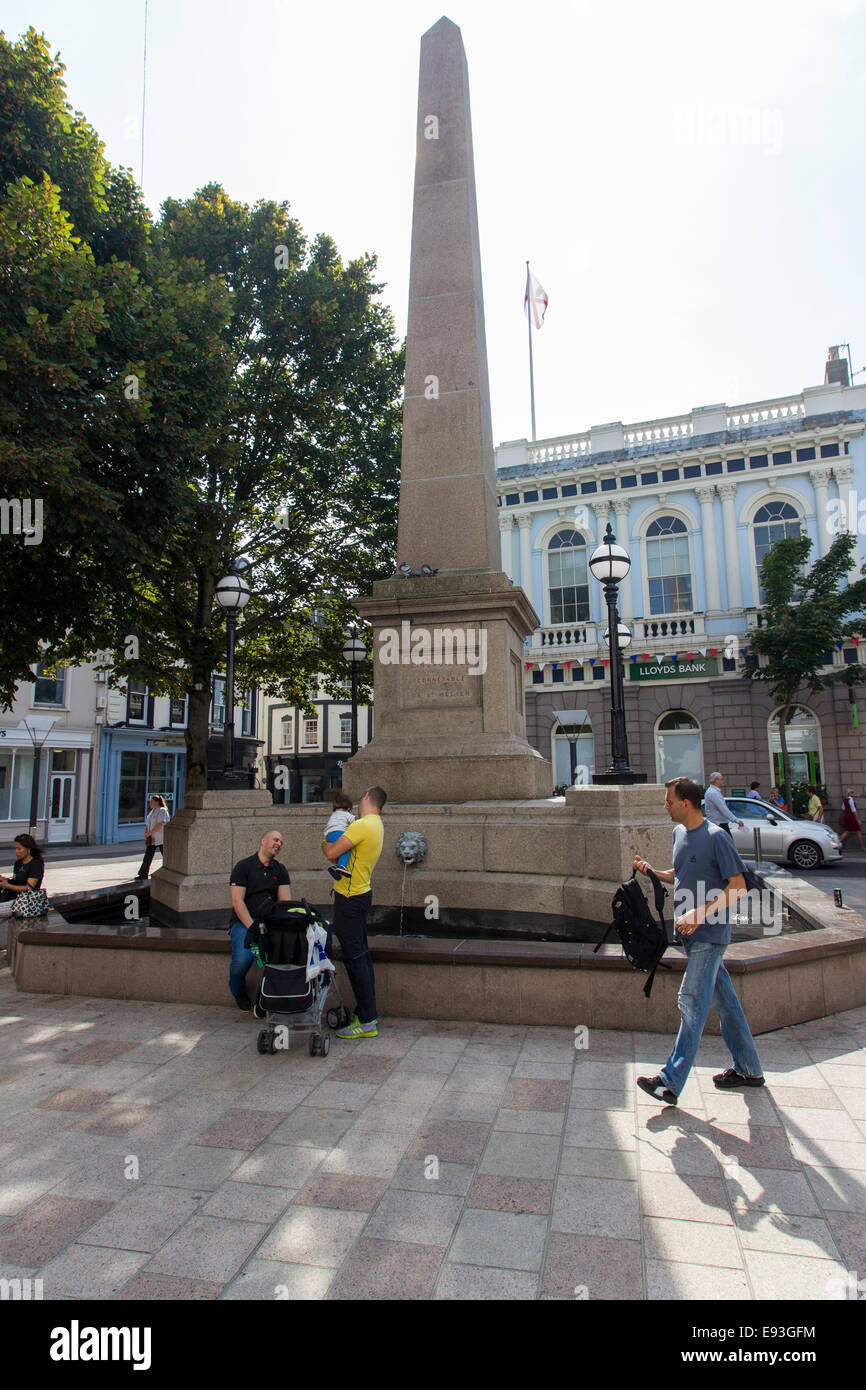 Le Sueur Denkmal Cinq Fois Élu Connétable de St. Hélier Broad Street St Helier Jersey The Channel Islands Stockfoto