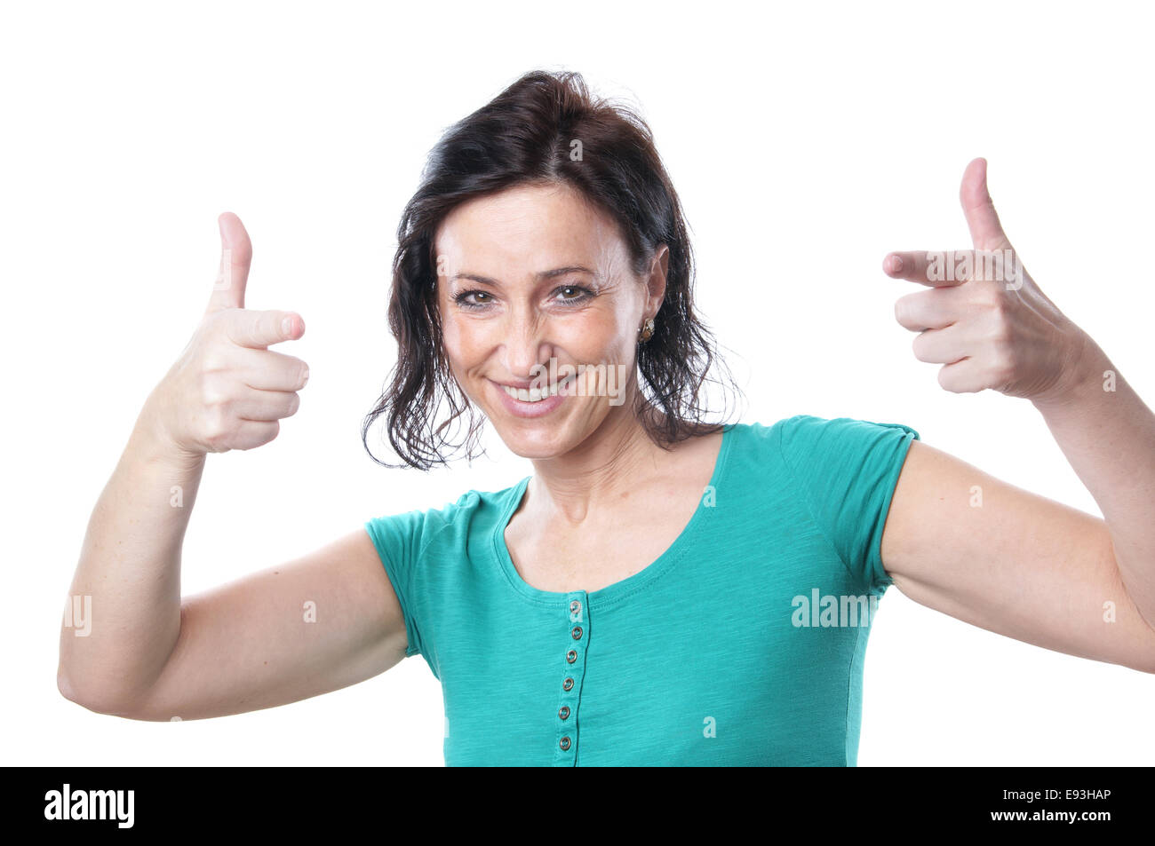 Reife Frau Herumspielen Stockfoto