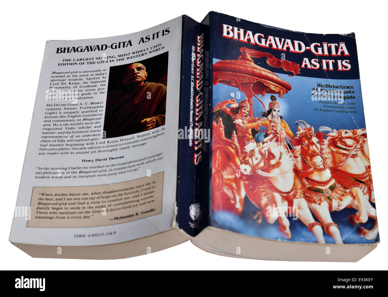 Die Bhagavad-Gita Stockfoto