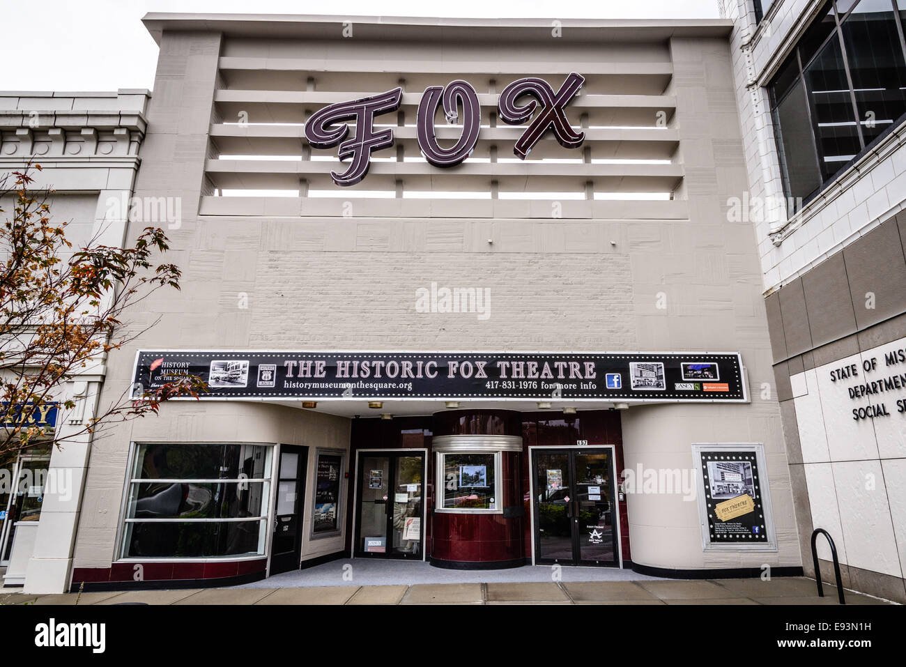 History Museum am Platz, historische Fox Theater, 157 Park Central Square, Springfield, Missouri Stockfoto