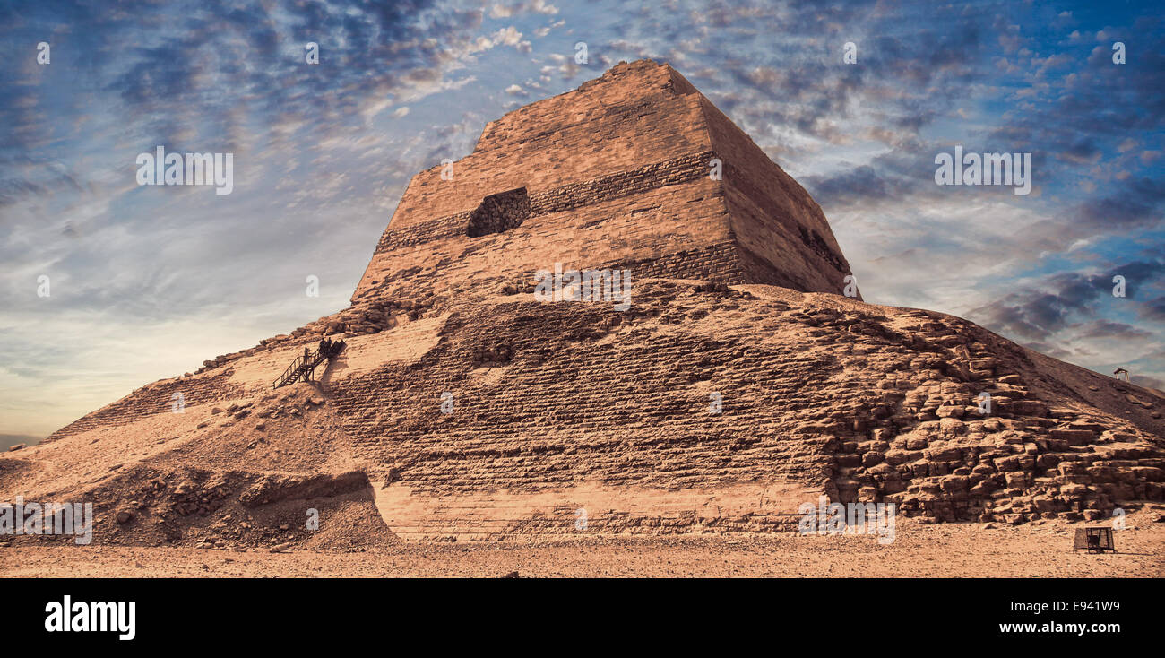 Pyramide Salonkomponist - 40 Meilen südlich von Kairo, Ägypten Stockfoto