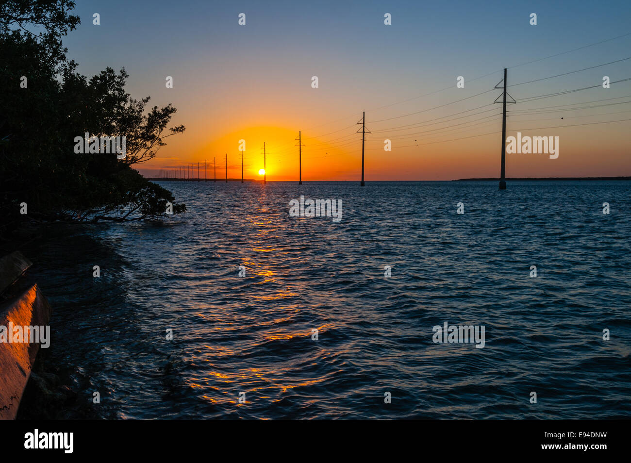 UNS, Florida Keys. Sonnenuntergang am oberen Roman Schlüssel, Islamorada. Stockfoto
