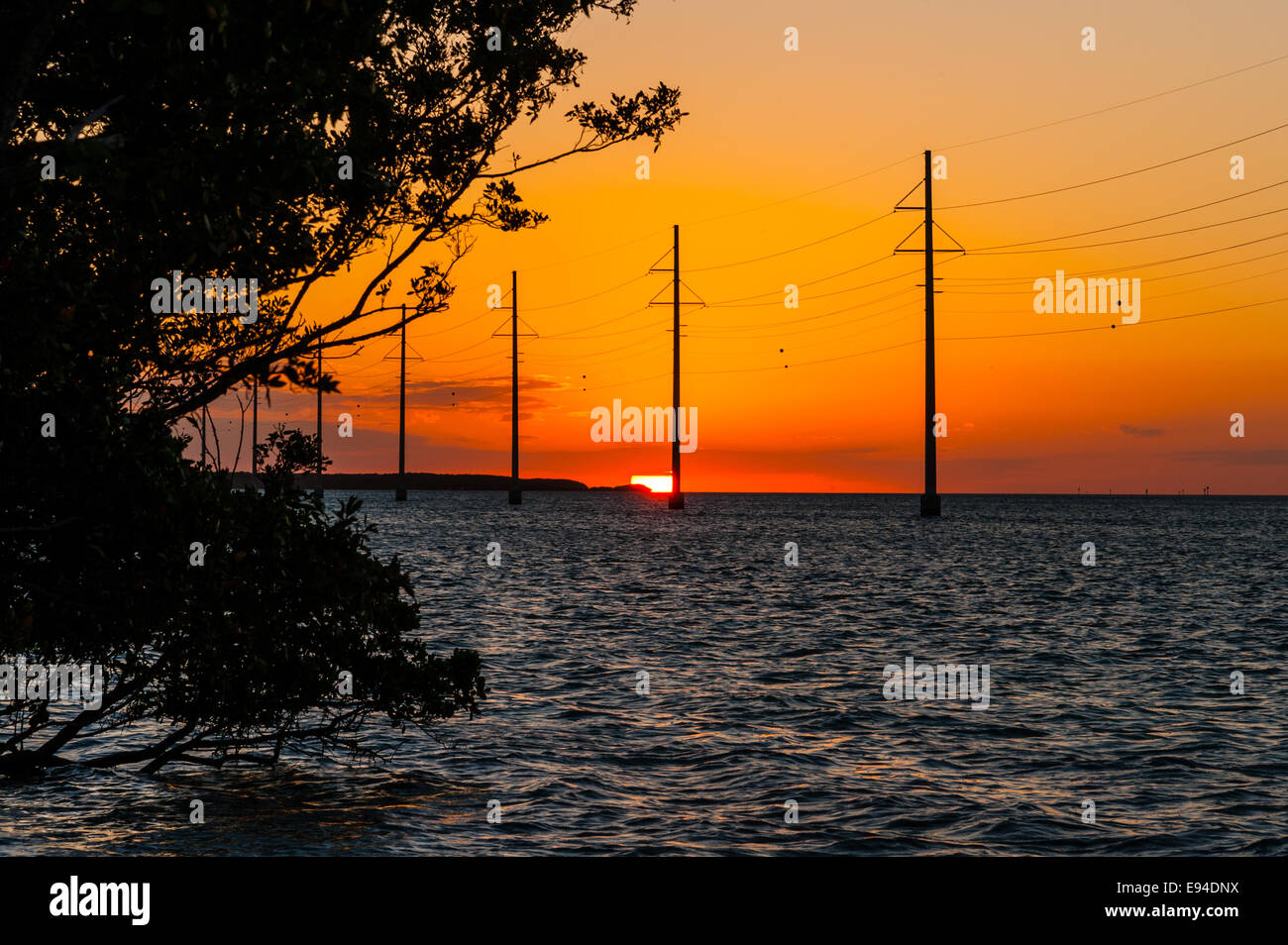 UNS, Florida Keys. Sonnenuntergang am oberen Roman Schlüssel, Islamorada. Stockfoto