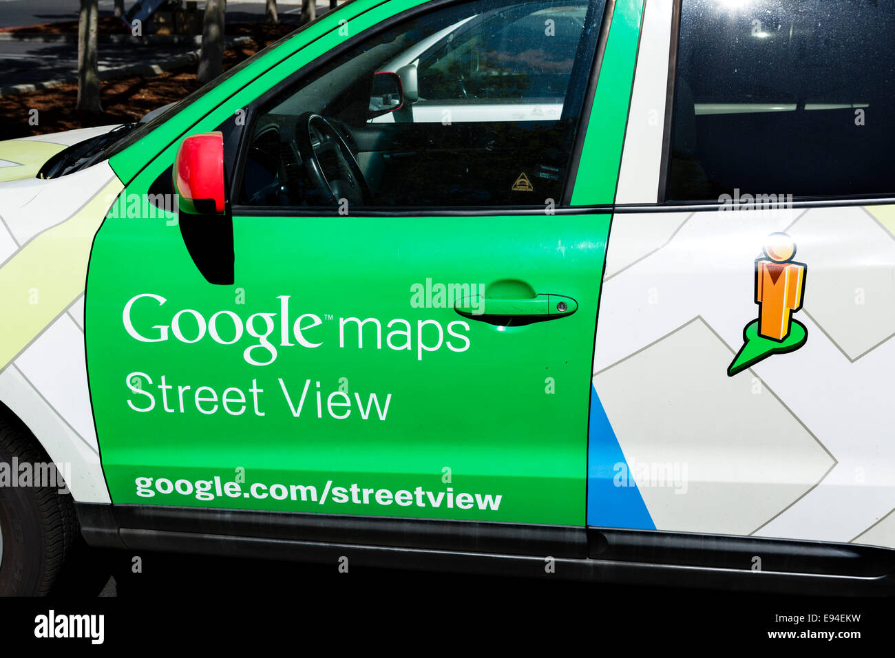 Google Street View Auto in Google Head Office Campus, Bergblick, Californias, USA Stockfoto