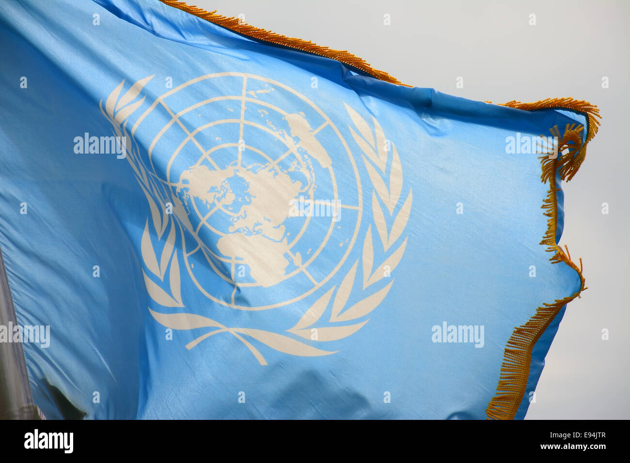 Vereinten Nationen, UN-Flagge Stockfoto