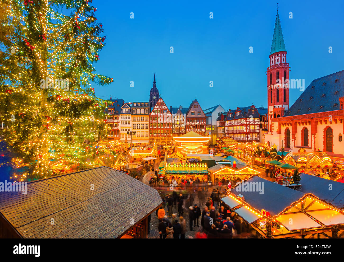 Weihnachtsmarkt in Frankfurt am Main Stockfoto