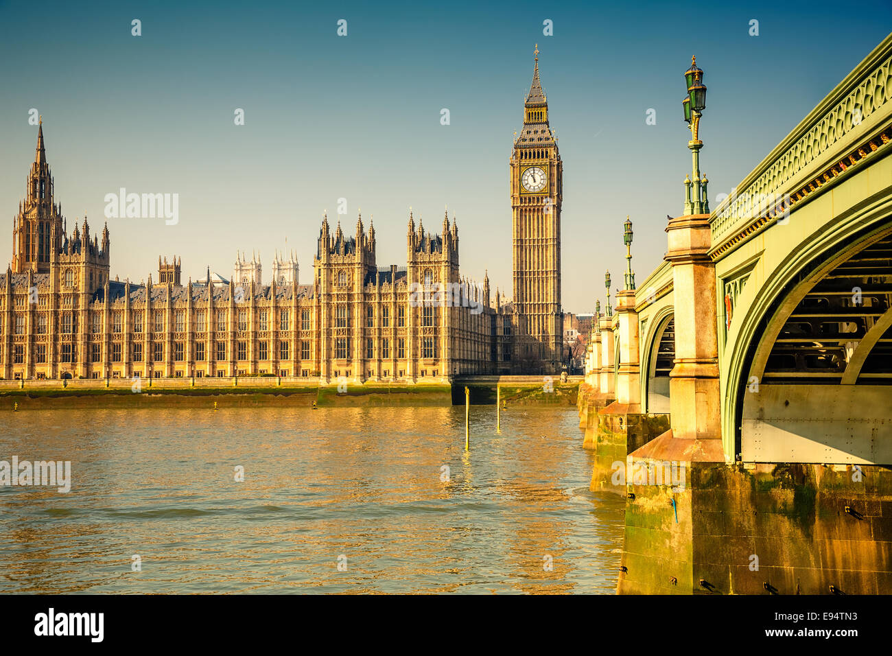 Big Ben und Häuser des Parlaments, London Stockfoto