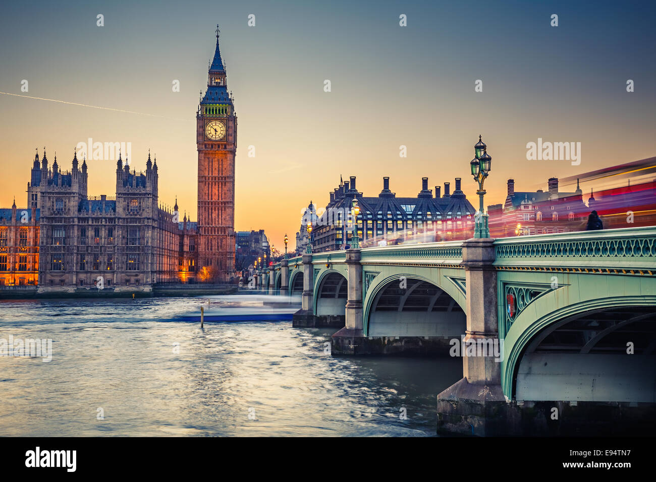 Big Ben und Häuser des Parlaments, London Stockfoto