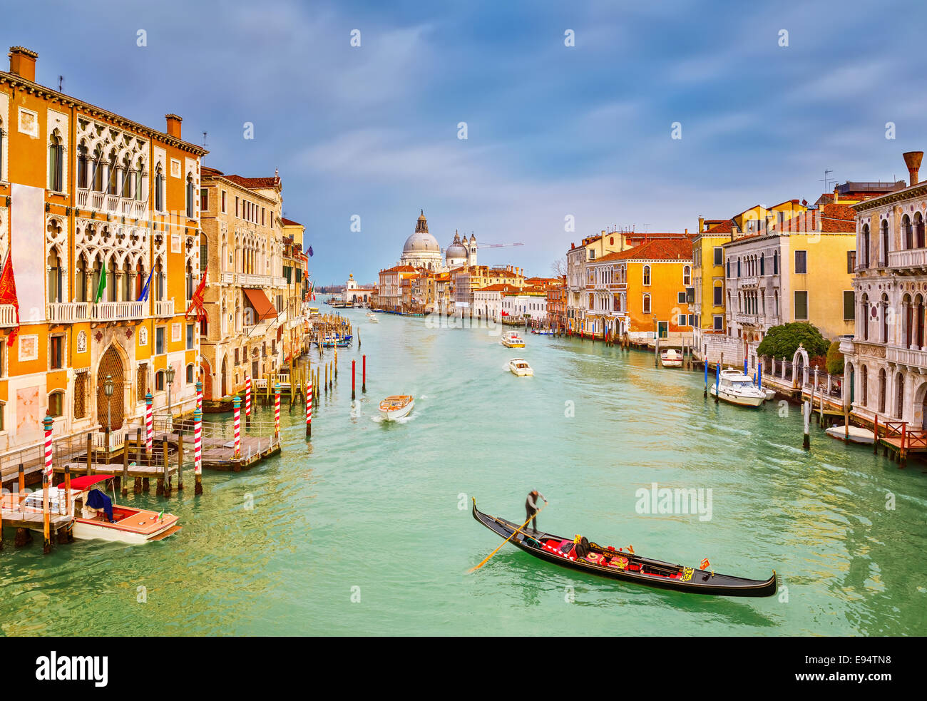 Gondel am Canal Grande Stockfoto