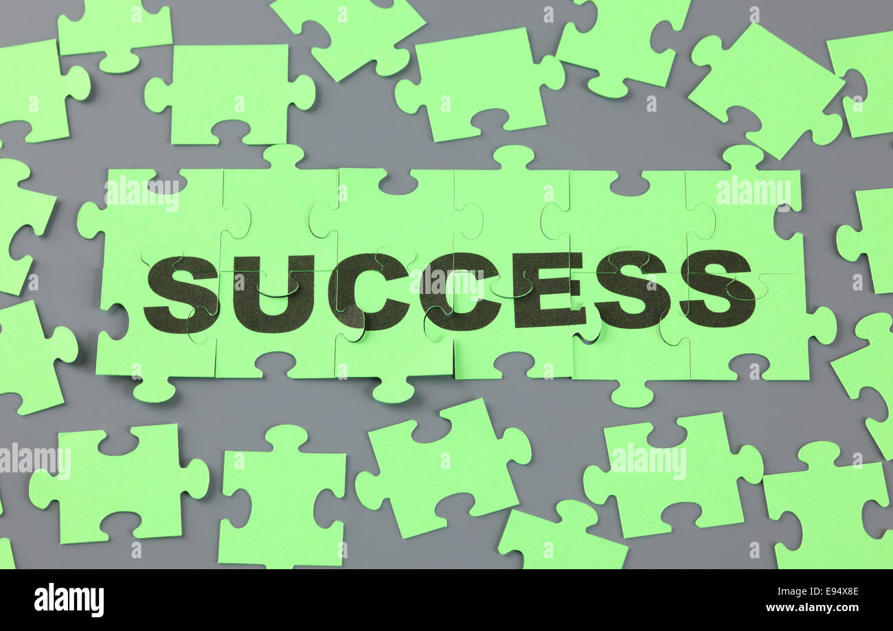 Puzzle mit Wort "Erfolg". Stockfoto
